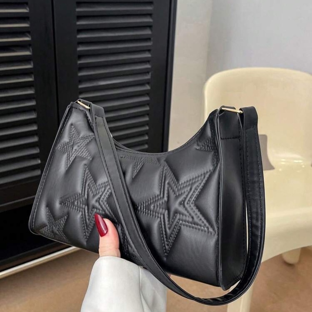Solid Color Simple Light Luxury Pentacle Shoulder Bag